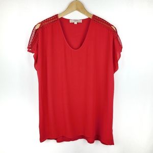 LOFT Crochet Shoulder Top